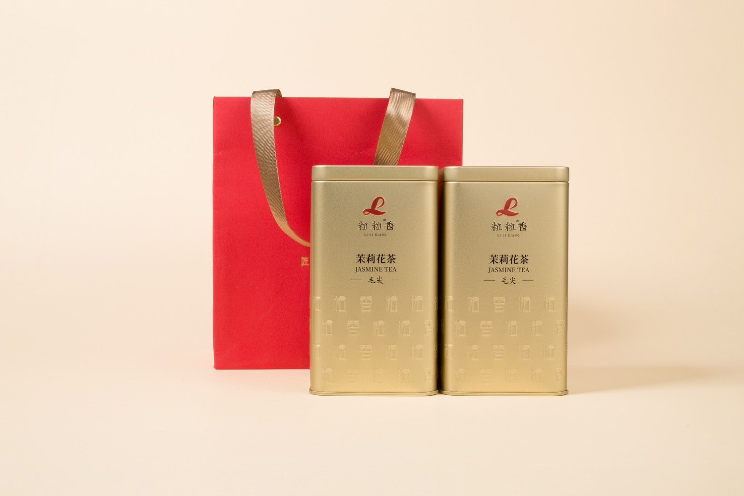 粒粒香茉莉花茶毛尖双铁罐金罐-产品拍摄