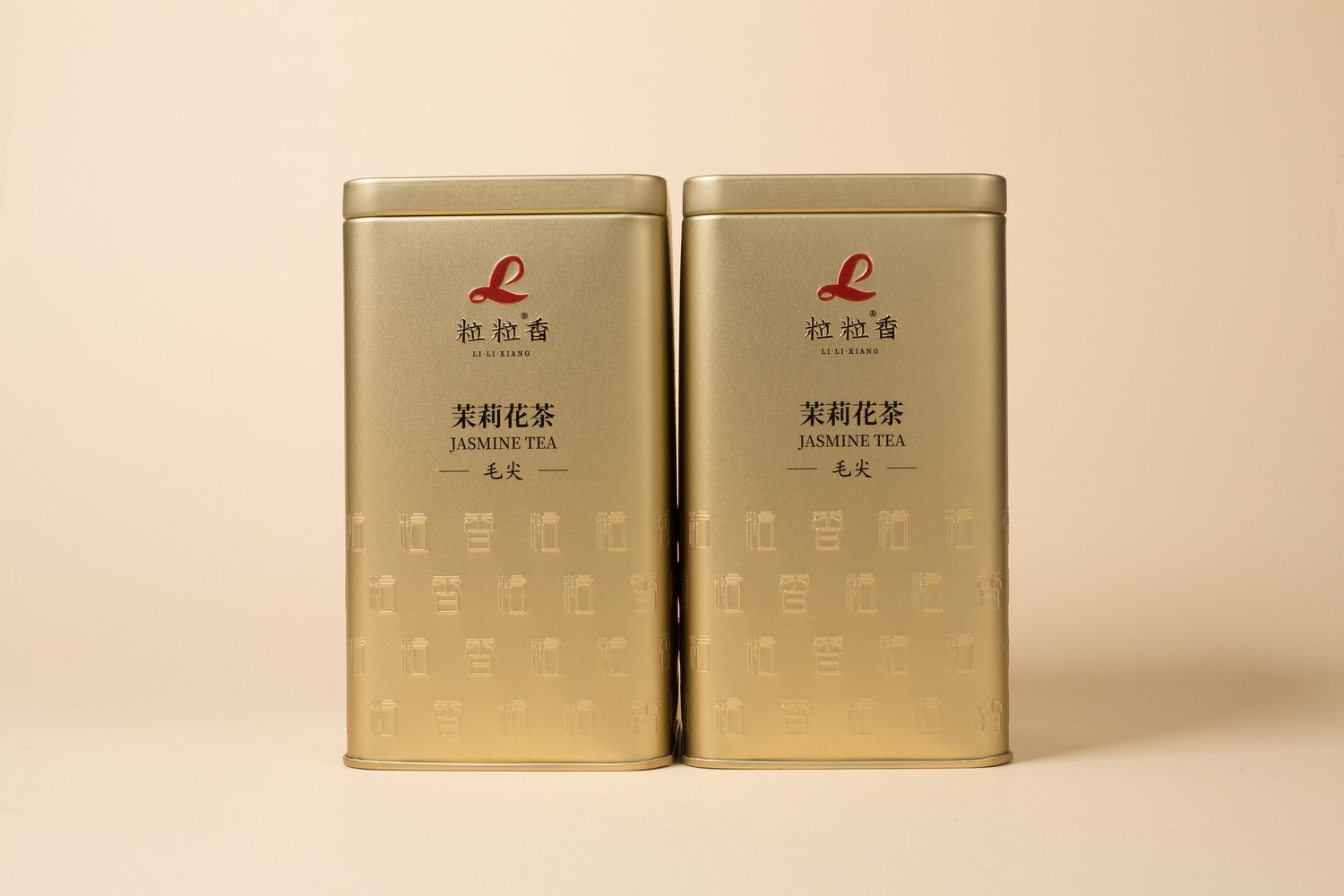 粒粒香茉莉花茶毛尖双铁罐金罐-产品拍摄