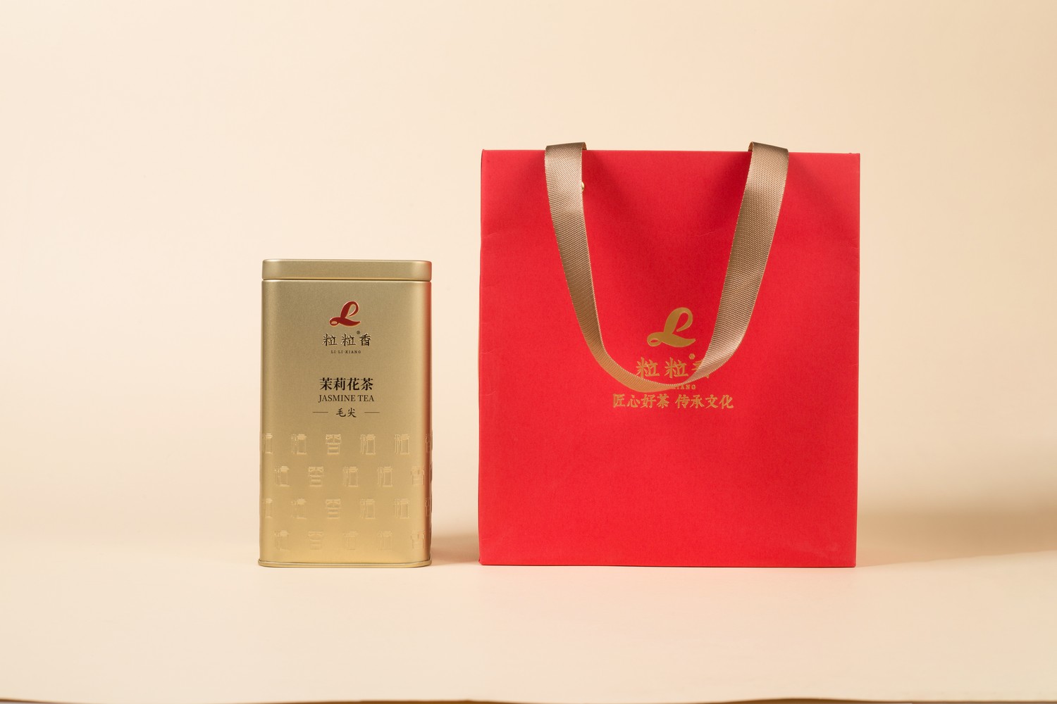 粒粒香茉莉花茶毛尖双铁罐金罐-产品拍摄