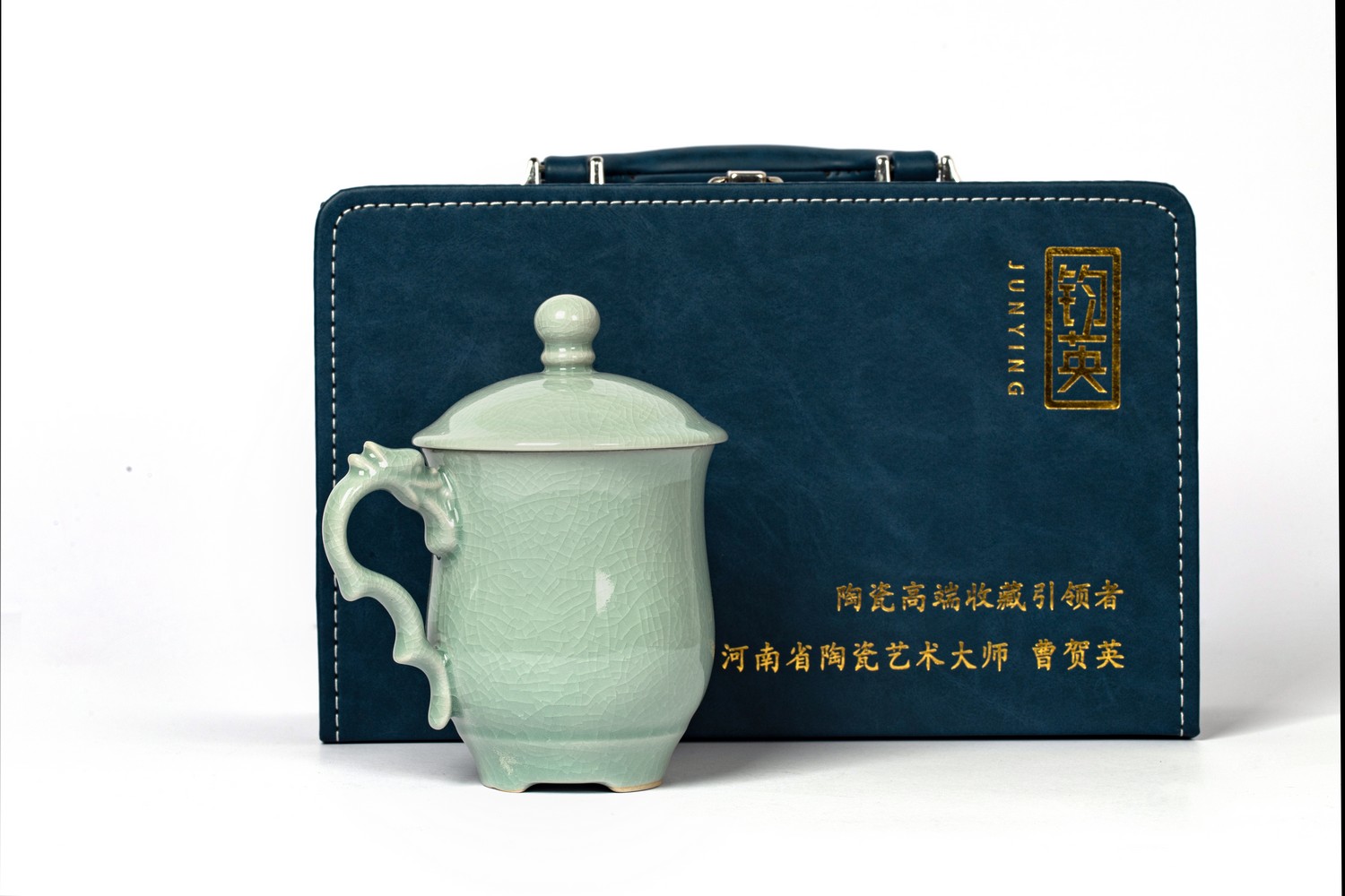 钧英窑-汝瓷龙首杯